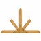 Ekena Millwork Saratoga Rough Sawn Timber Gable Bracket, Western Red Cedar, 60"W x 38"H x 4"D x 4"F, 15/12 Pitch GBW060X38X0404SAR00RWR - alternate 1